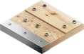 Wood with metal