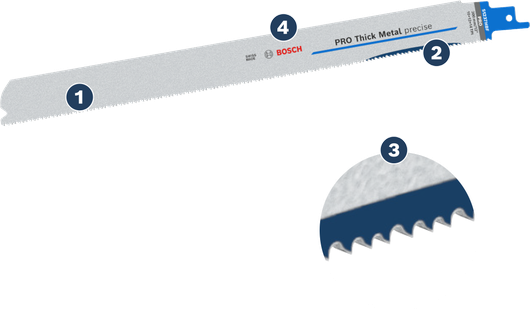 Bosch PRO Thick Metal precise S1237HBF reciprocating saw blade.