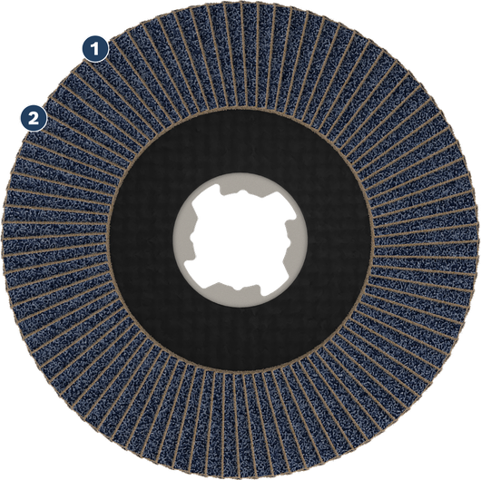 Bosch X-Lock flap disc for angle grinders.