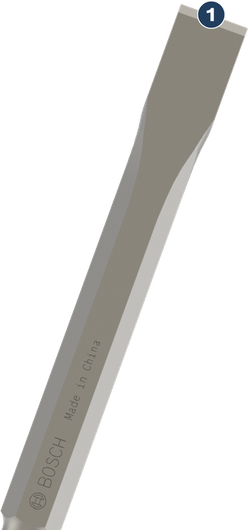 Bosch PRO HEX 17-4C flat chisel with hexagon shank.