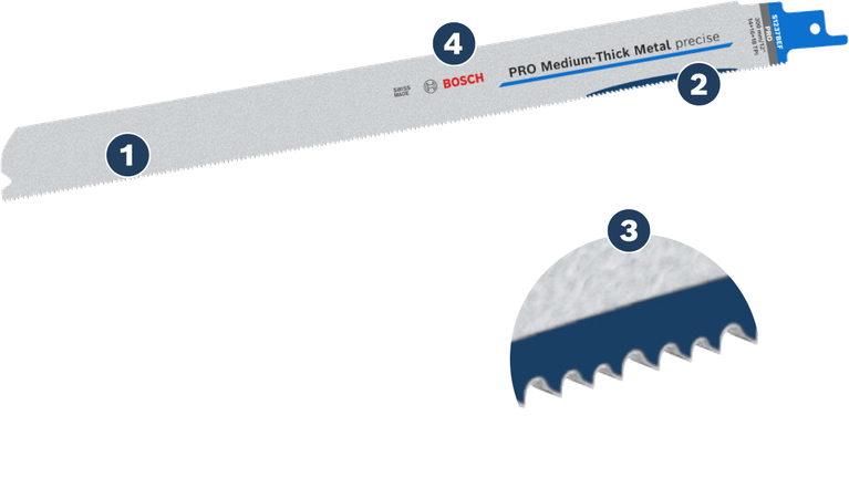 Bosch PRO Medium-Thick Metal precise S1237BEF saw blade.