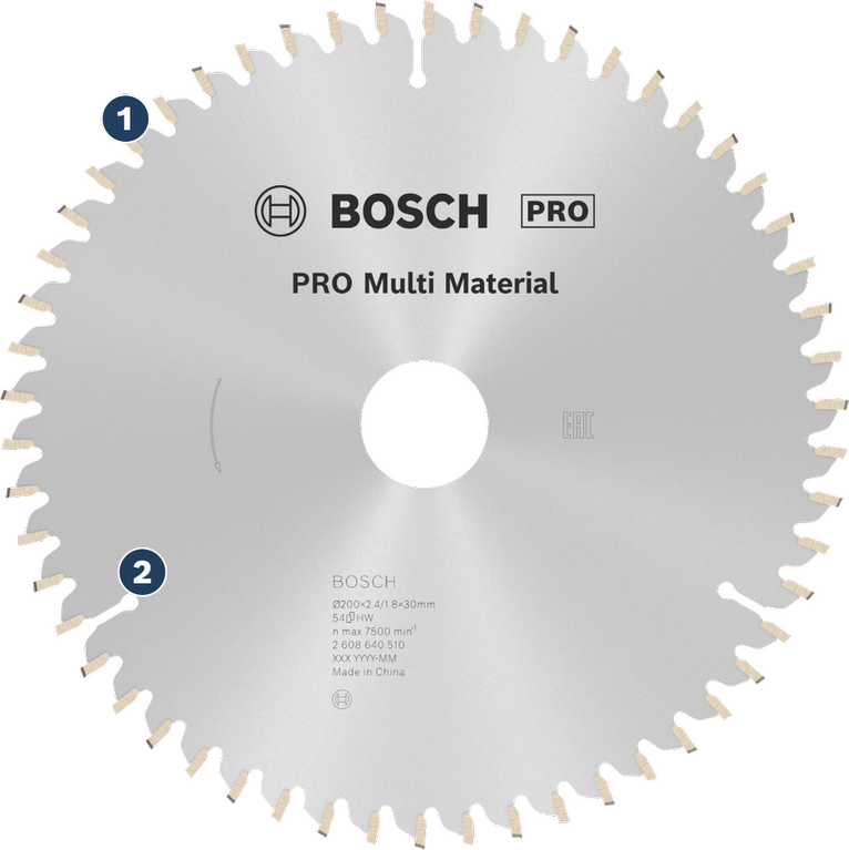 Bosch PRO Multi Material circular saw blade.