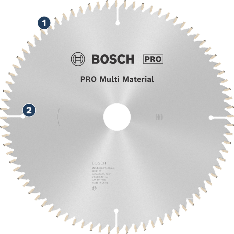 Bosch PRO Multi Material circular saw blade.