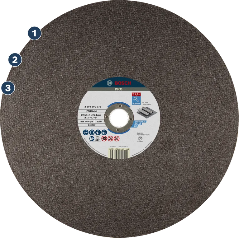 Bosch PRO Metal cutting disc for universal metal use.