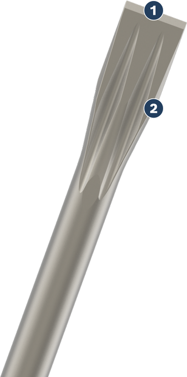 Bosch PRO SDS plus-5C Flat Chisel Set 20 mm for demolition.