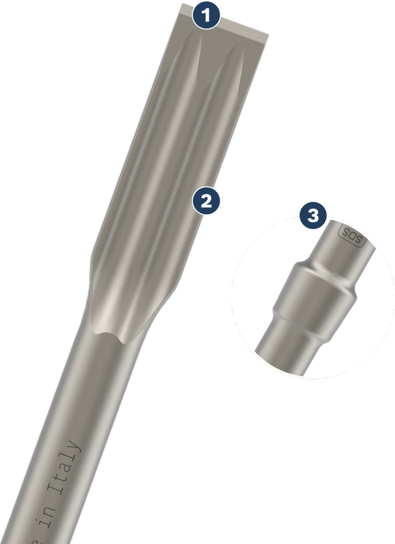 Bosch SDS chisel for efficient concrete removal.