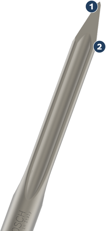 Bosch pointed chisel for demolition and concrete work.