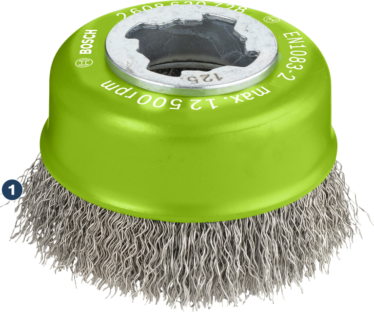Bosch PRO Stainless Steel X-Lock Cup Brush 75 mm.