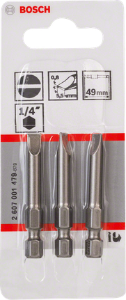 Screwdriver bit Extra Hard Bosch 49mm extra hard screwdriver bits.