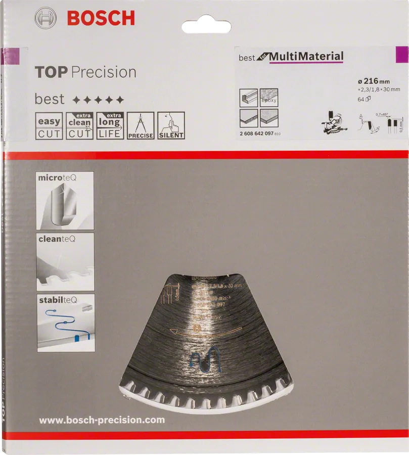 Bosch Top Precision Best for Multi Material circular saw blade.