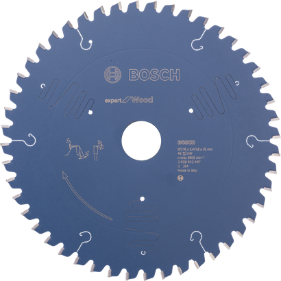 Bosch Expert for Wood circular saw blade, 48 ATB teeth.