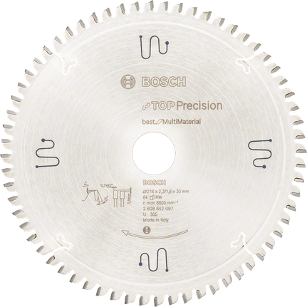 Bosch Top Precision Best for Multi Material 216mm circular saw blade.