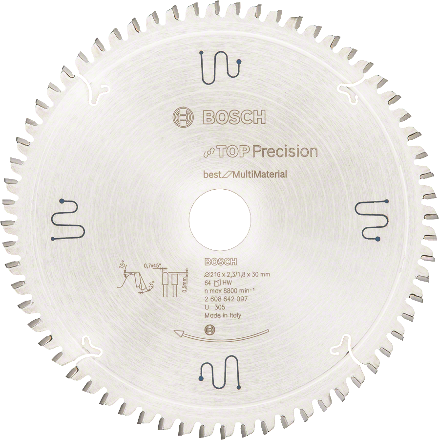 Bosch Top Precision Best for Multi Material circular saw blade.