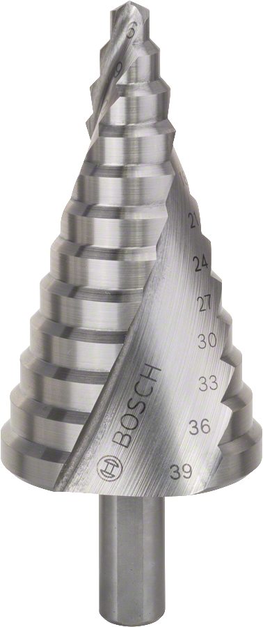 Bosch HSS step drill bit 6-39 mm for metal.