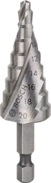 Bosch HSS step drill bit 4-20 mm for metal drilling.