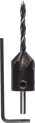 Bosch wood drill bit with countersink 4mm diameter.