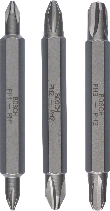 Bosch 3-piece double ended bit set 60mm.
