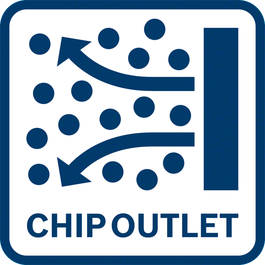 Cleaner working conditions thanks to chip outlet