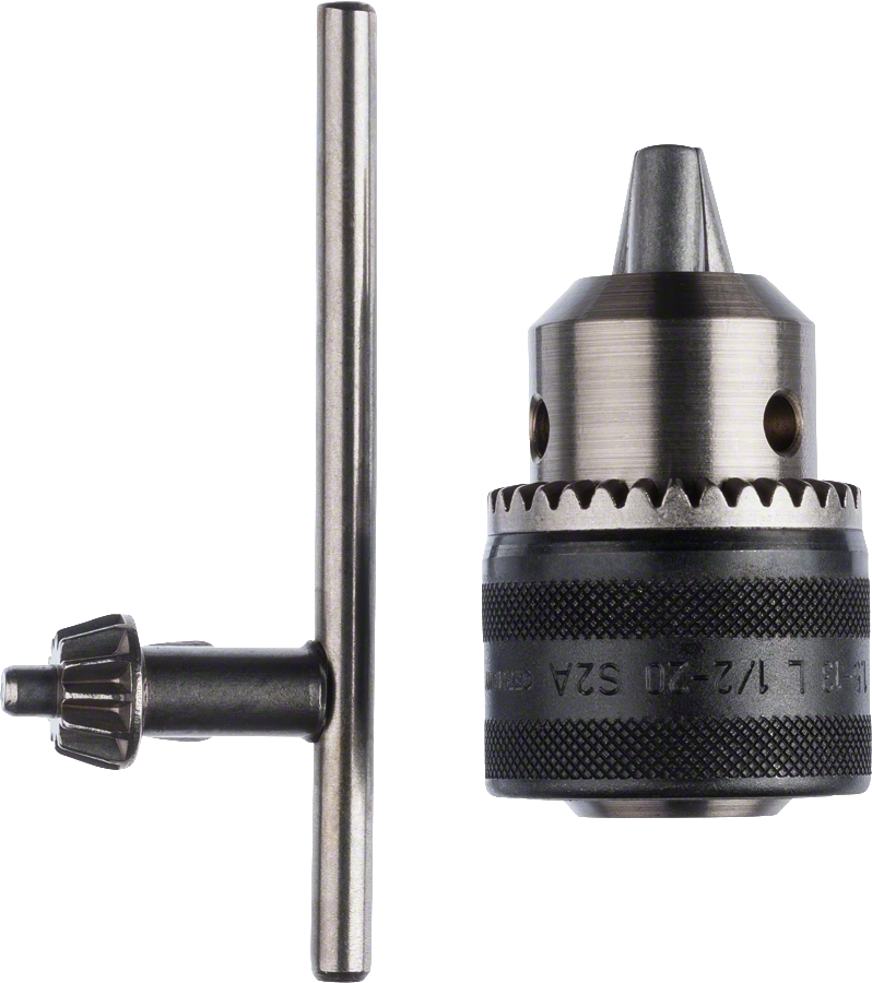 Bosch keyed drill chuck 1.5–13 mm with replacement key.