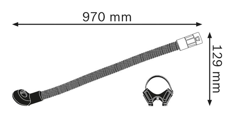 Dust extraction hose diagram.