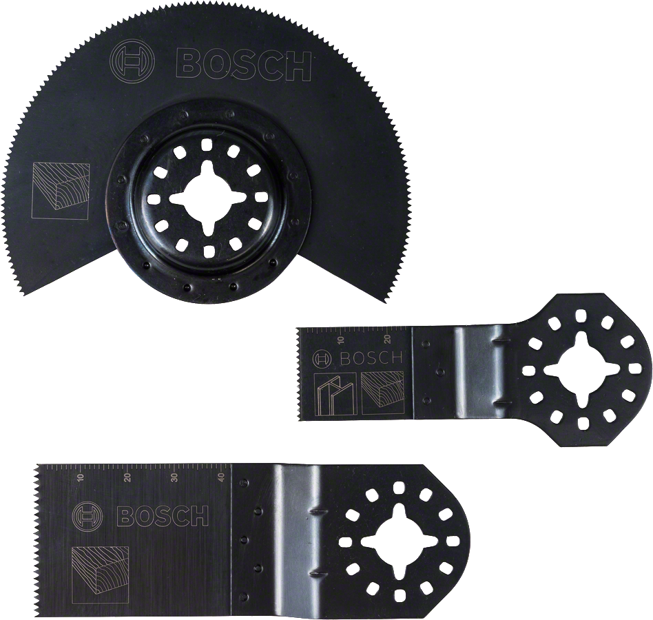 Bosch multi tool blade set for wood and metal cutting.