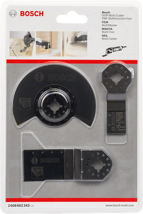 Bosch 3-piece basic wood set for multifunction tools.