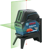 Bosch GCL 2-15 G laser leveling tool with green beams.