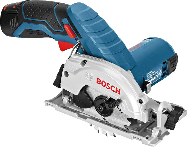 Bosch GKS 12V-26 cordless circular saw for wood cutting.