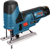 Bosch GST 12V-LI cordless jigsaw for precision cutting.
