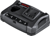 Bosch GAX 18V-30 dual bay charger with USB port.