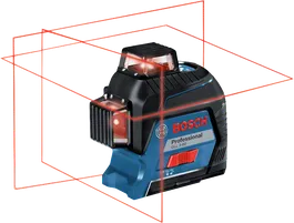 Bosch GLL 3-80 laser leveling tool with 360° line projection.
