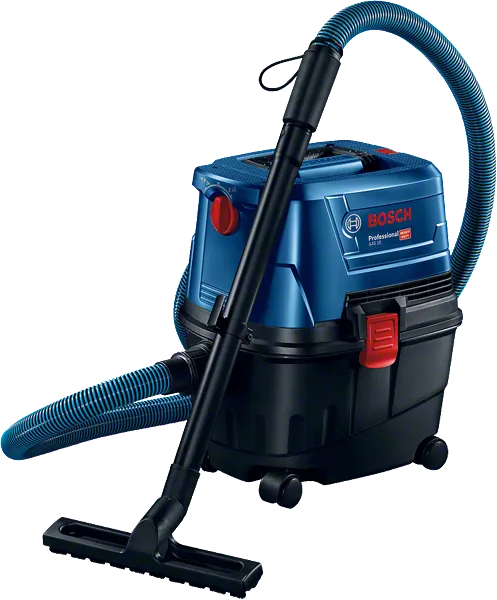 Bosch GAS 15 wet dry extractor with 10L container.