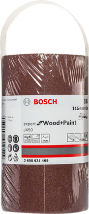 J450 Expert for Wood and Paint, 115mm X 5m, G180 Bosch J450 Expert for Wood+Paint sanding roll 115mm x 5m G180.