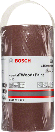 J450 Expert for Wood and Paint, 115mm X 5m, G320 Bosch J450 Wood+Paint sanding roll 115mm x 5m G320.