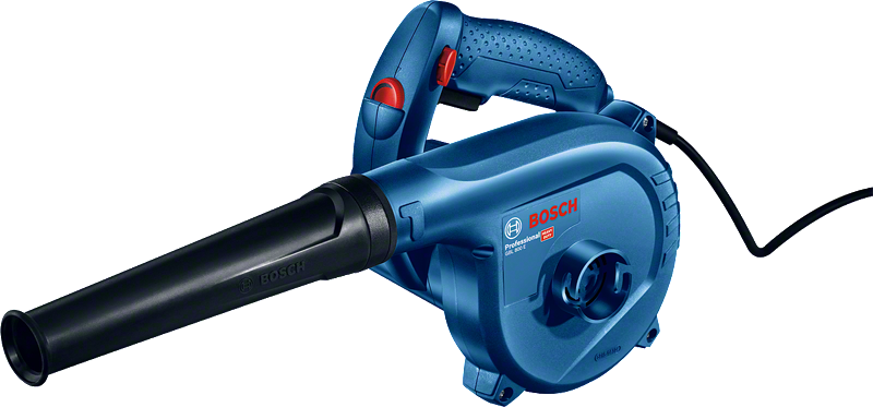 Bosch GBL 800 E blower with dust extraction feature.