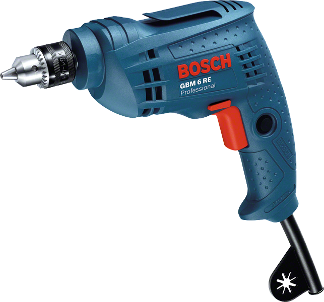 Bosch GBM 6 RE drill, compact 350W design.