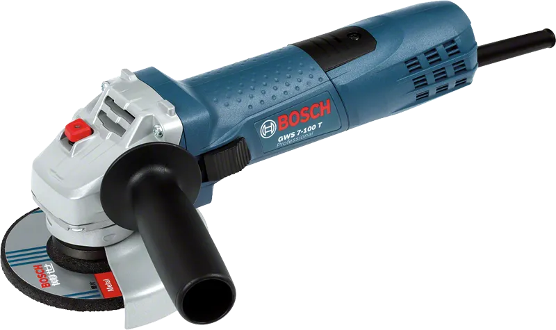 Bosch GWS 7-100 T angle grinder with 100mm disc.