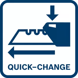 Quick-change, quick change, blade change