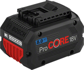 Bosch 18V ProCORE 8.0Ah battery pack.