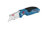 Bosch folding utility knife with ergonomic grip.