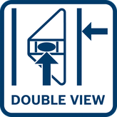 Bosch 25cm spirit level with measurement vials.