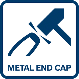 Robust tool thanks to impact cap allowing fastening, chiselling and loosening