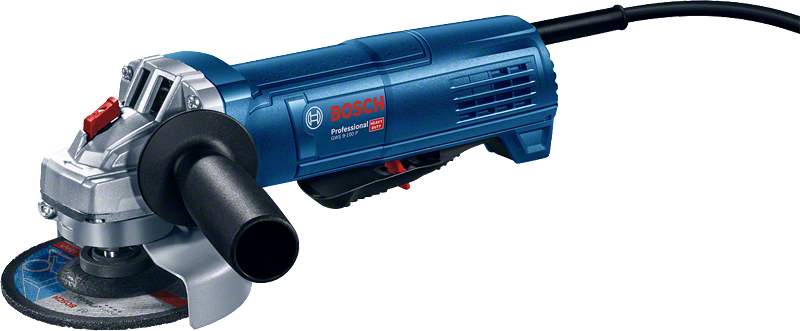 Bosch GWS 9-100 P angle grinder with 100 mm disc.