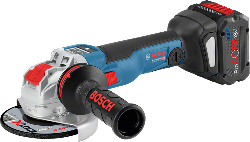 Bosch GWX 18V-10 SC cordless angle grinder.