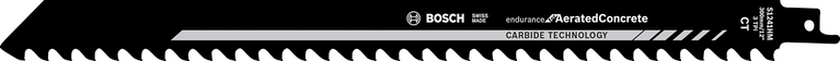 Bosch S 1241 HM carbide reciprocating saw blade for aerated concrete.