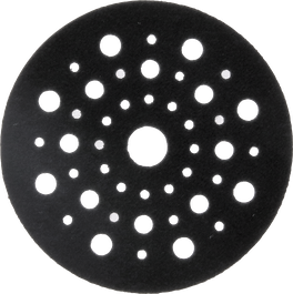 Bosch sanding pad with multiple dust extraction holes.