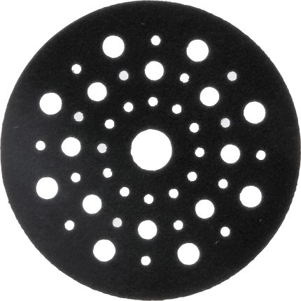 Pad Savers 125 mm for random orbit sanders Bosch sanding pad with multiple dust extraction holes.