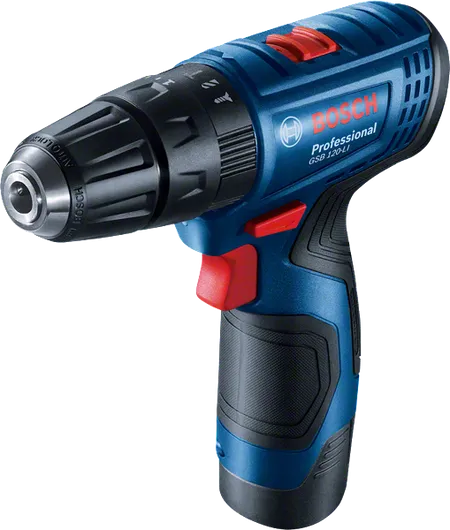 Bosch GSB 120-LI cordless drill driver, ergonomic grip.