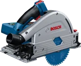 Bosch GKT 18V-52 cordless track saw for precise cutting.
