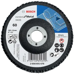 Bosch X433 Standard for Metal flap disc 100mm G60.